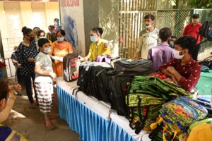 school bag distribution by kanuda mitr mandal